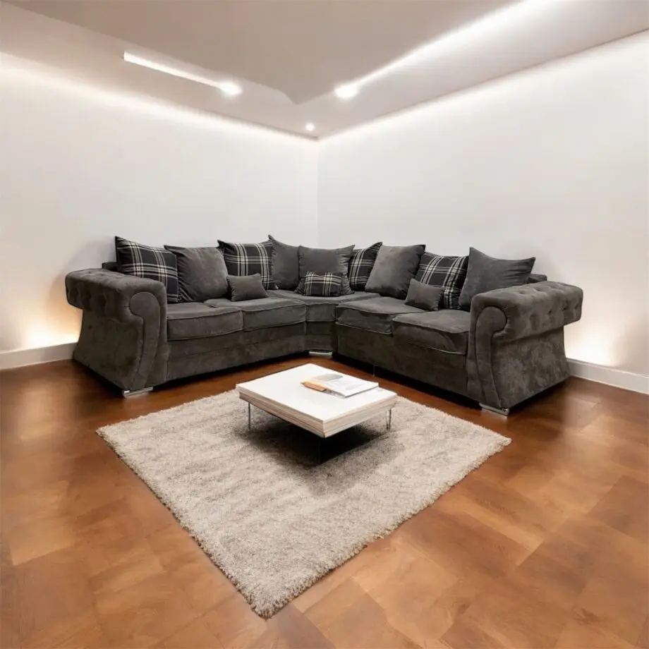 Grey Verona Corner Sofa
